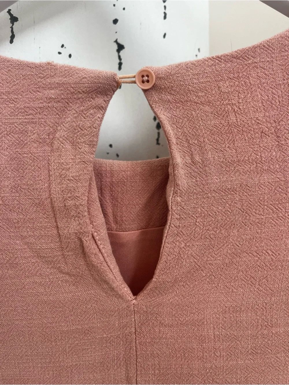 Very J Blush Textured Round-Neck Top - Picture 7 of 8